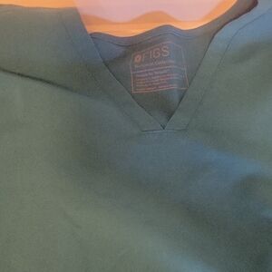 Figs Teal V-Neck Scrub Top